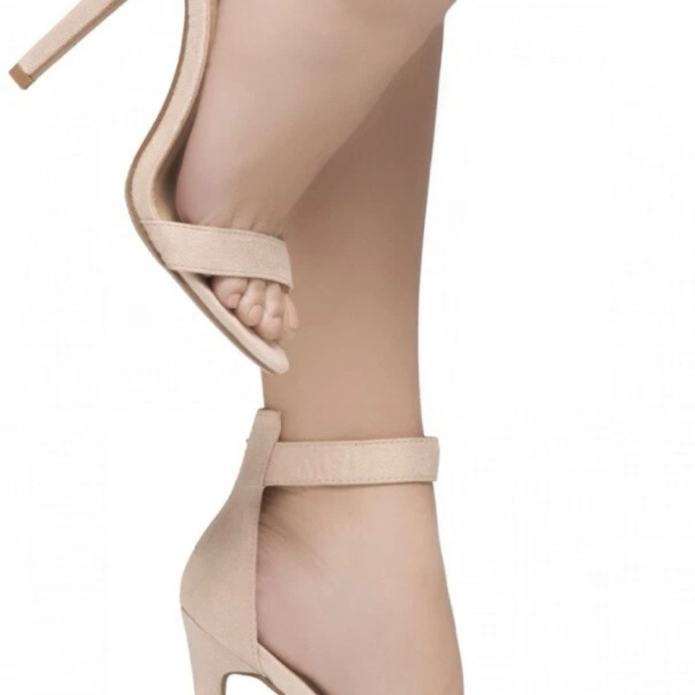Material Girl Womens Blaire2 Open Toe Ankle Wrap Classic Pumps, size 6.5